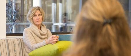 woman in therapy space