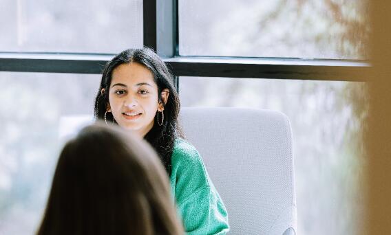 teen in group therapy session